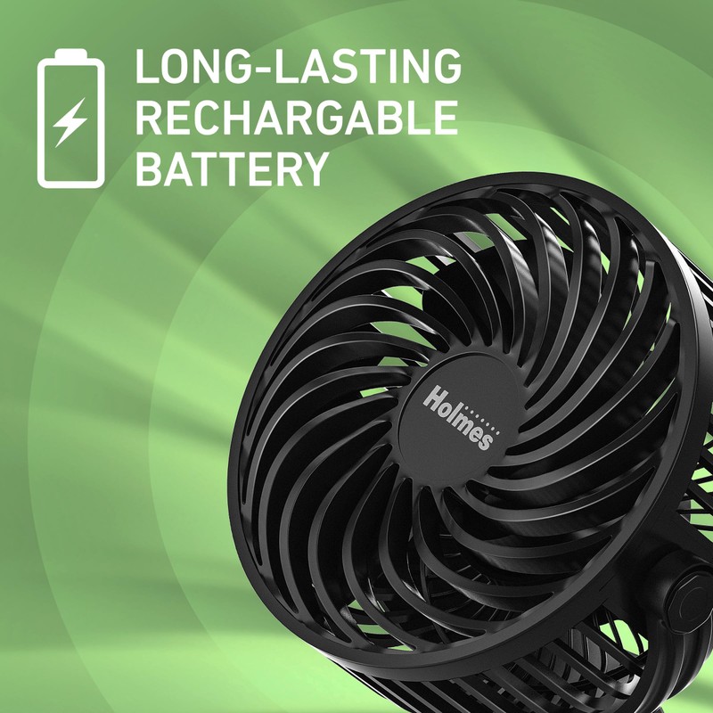 Holmes 4” On-The-Go Personal Fan with Clip – 3 Speed