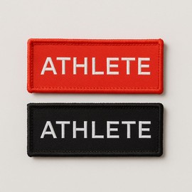 Patch Force - Patch in tessuto per atleti, colore rosso o nero, 7,0 x 3,0 cm – Per atleti e atleti come attrezzatura per il fissaggio su un gilet, zaino o giacca – tessuto, ricamato, tessuto