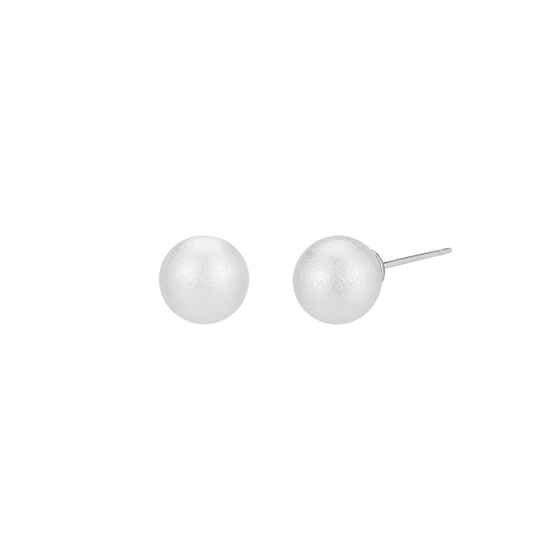 Gold&Dear Silver 925 Cotton Pearl Pearl Earrings White Gold /