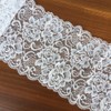 Olive Lace 6 inches Wide White Stretchy lace Ribbon Elastic