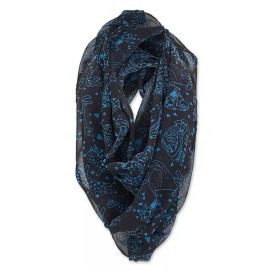 Sun N Sand Laurel Burch Infinity Scarf Blue Doggies on Black – LBI222