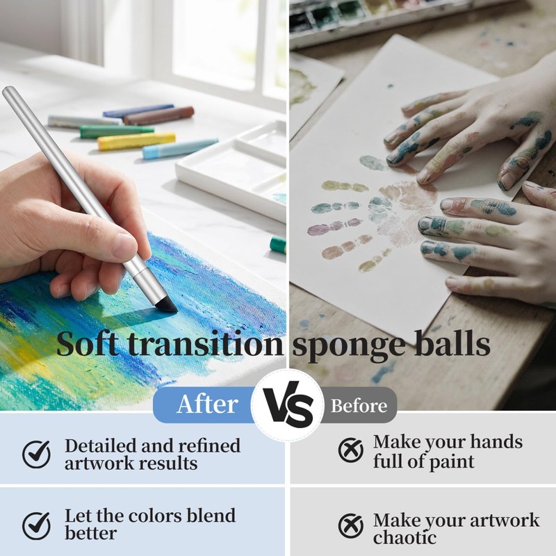 DECHOUS Oil Pastel Blending Sponge Pens 3Pcs Artist Smudge Pen