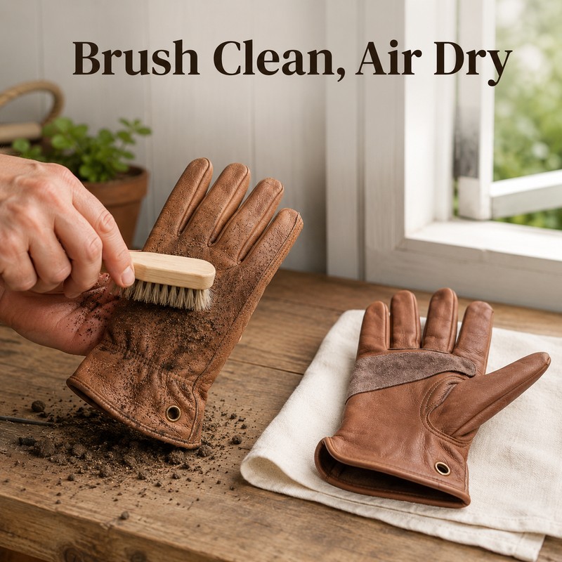Retro Cowhide Leather Work Gloves – Reinforced Durable Utility Gloves