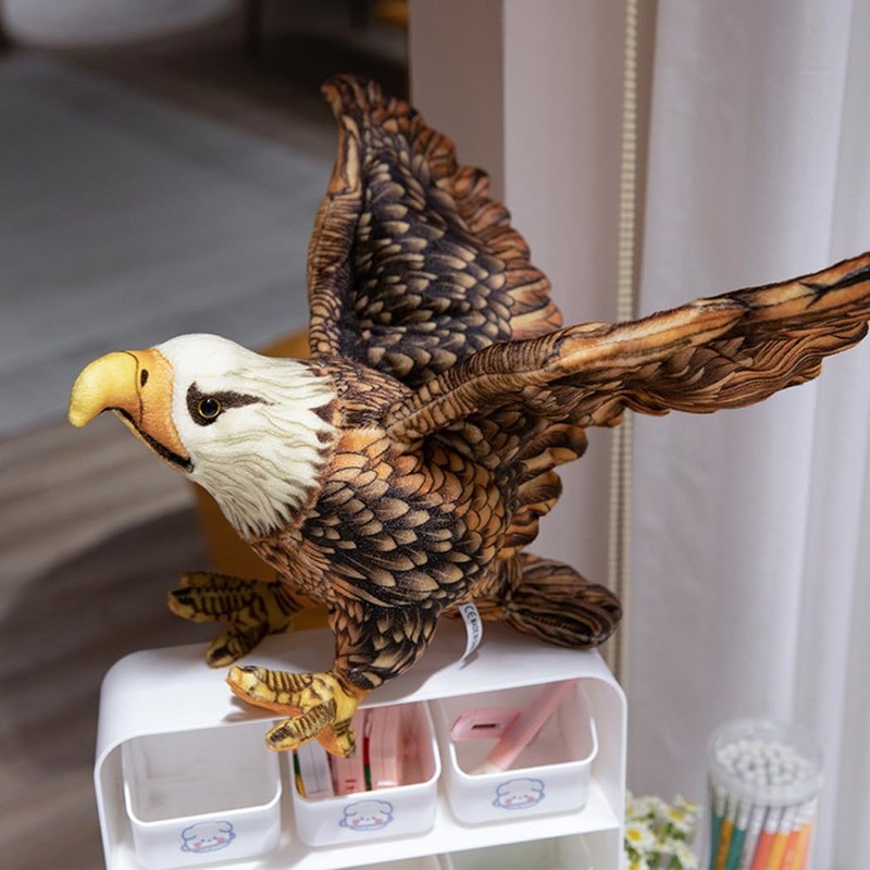 MILEE Realistic Hawk Plush, Hawk, Animal Toy, Fluffy, Cute Bird