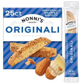 Nonni's Biscotti Value Pack, Originali Classic Almond, 25 Count, 1.1 Pound