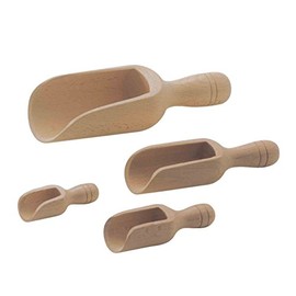 MAAJ® 2x Beechwood Flour and Salt Scoop Medium 10 CM Made From Beechwood