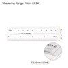 2Pcs Foldable Ruler, White Film Flexible Ruler 4 Inch 0.1mm