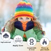 VEGCOO 4 Pairs Half Finger Gloves, Winter Knit Fingerless Gloves