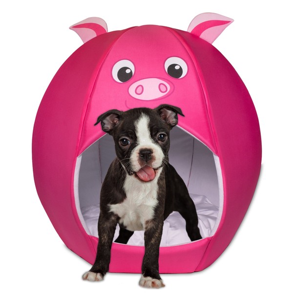 Maccabi Art Pig Theme Dog Bed - Cute Igloo Style