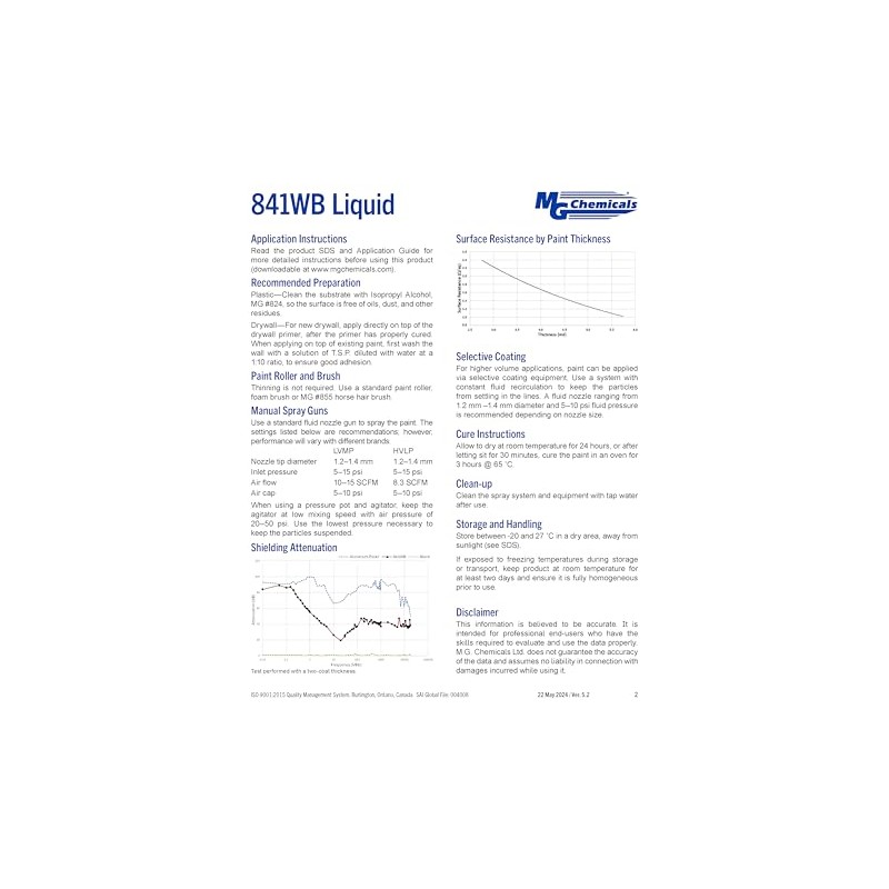 MG Chemicals 841WB-55ML EMF Shielding Paint Water Based Conductive Coating,