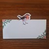 Christmas Robin Table Place Name Cards 12/pk Festive Table Setting