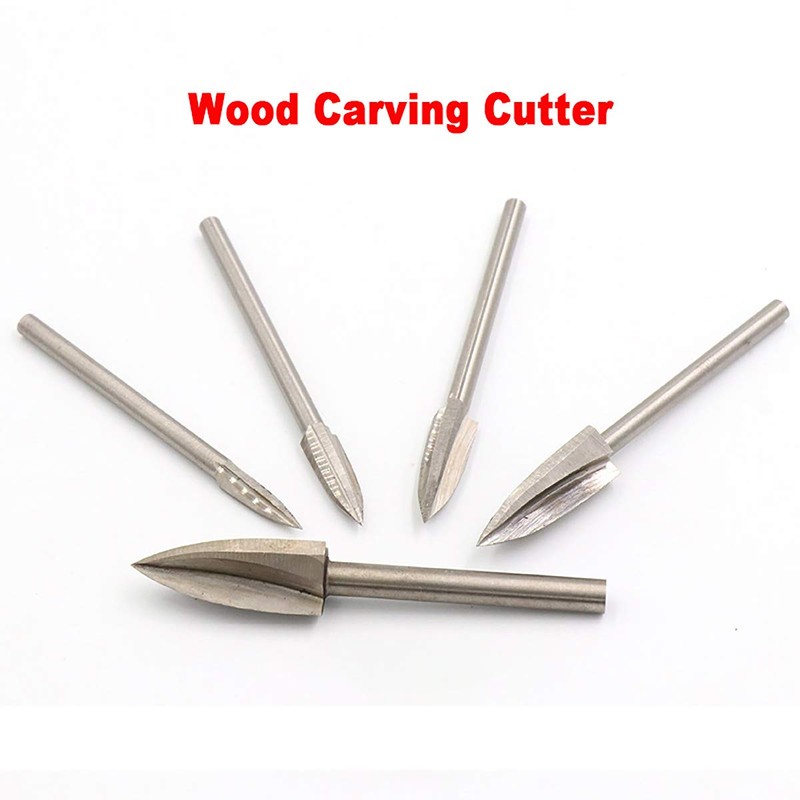 Woodworking Carving Tool, 9 Pieces Wood Engraving Drill Bit Set