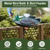 Vantulla Deck Mounted Bird Bath,Dual Purpose Hummingbird Bath and Bird