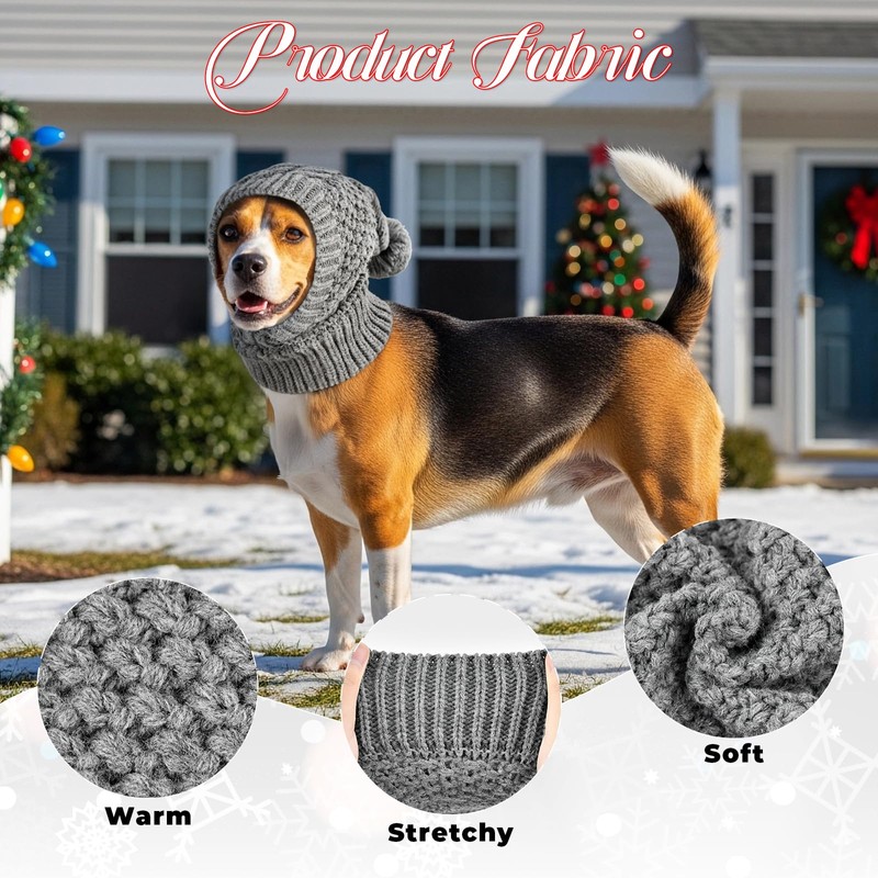 Vehomy Dog Knitted Hat Cat Christmas Wool Hat Pet Winter