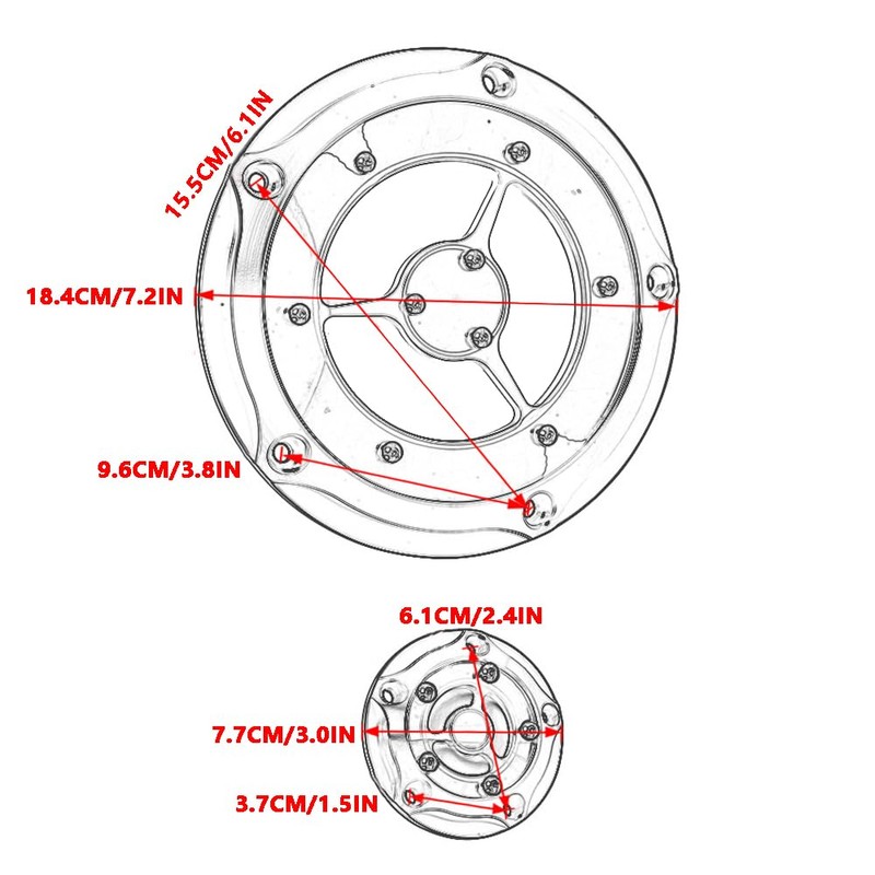 Baceyong Derby Timer Clutch Control Set Cover, 5 Hole Motorcycle