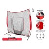 PowerNet Baseball Softball Training Net 7x7 with Baseball Accessories -