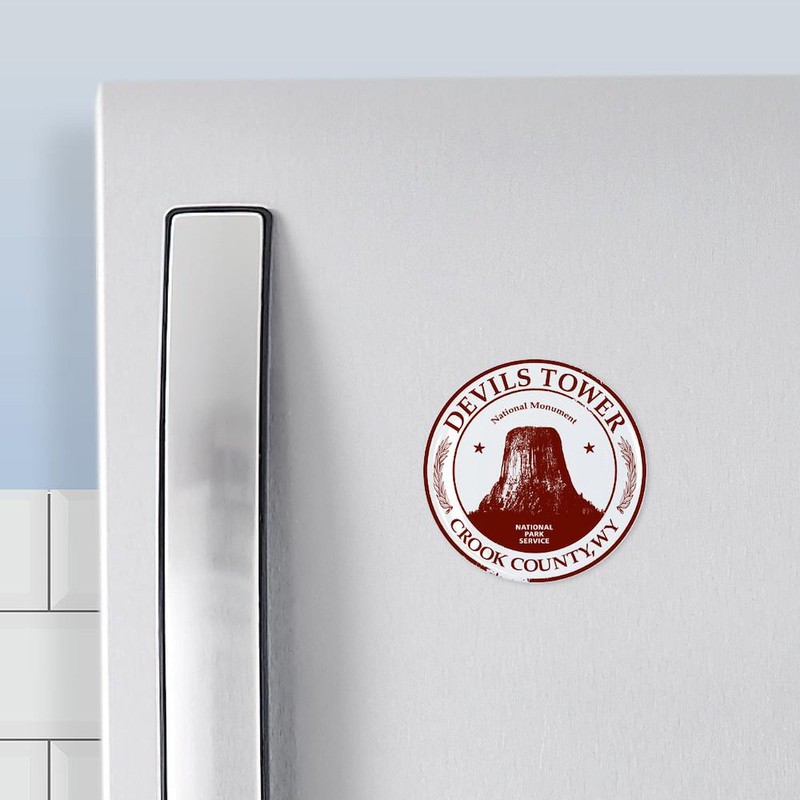 CafePress Devils Tower Magnet 2.25" Round Magnet, Refrigerator Magnet