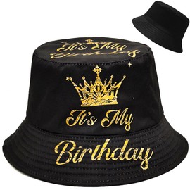 Malaxlx Its My Birthday Bucket Hat Beach Sun Hat for Women Men Teens Outdoor Travel Reversible Fishing Hat