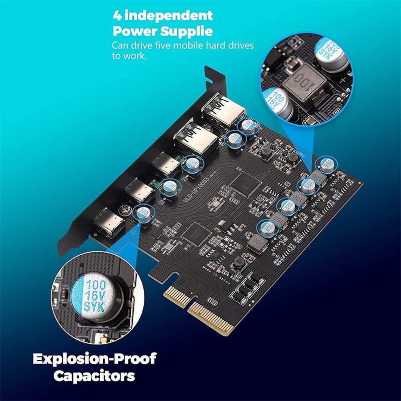 Tarjeta PCIe a USB 3.2/USB 3.1 Gen 2 de 10