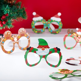 JOYIN Pack of 36 Christmas Glasses Frame Costume Glasses Various Designs for Christmas Party Supplies Photo Booth and Party Favors (One Size Fits All)