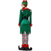 GRAJTCIN Womens Christmas Green Elf Costume Santa's Helper Cosplay Adult