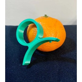 Unbranded Round Hole Strip Peel Round Citrus Fruit Orange Mandarin Fruit Peeler 3D Printed - Green