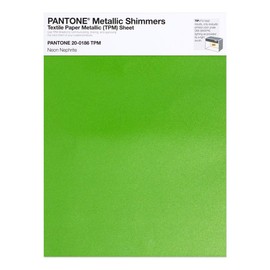 Pantone Metallic Shimmer TPM, 8.5x11 Inch Sheet, 20-0186 Neon Nephrite