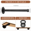 Hoteam Set of 12 Industrial Pipe Shelf Brackets Black Iron