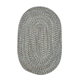 Orchid Blended Tweed Reversible Braided 27X46 Area Rug - Natural Earth, Handcrafted in USA, Woven Texture, High Traffic, Entryway, Kitchen, Mudroom, Bed, Bath, Foyer, Porch - 2ft 3in X 3ft 10in Oval