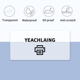 Yeachlaing 2" x 4" Transparent Thermal Label Stickers,Waterproof Thermal Printer Sticker Labels for Gift Wrapping, Self-Adhesive Name Price Tag DIY Custom Logo Design (250 pcs,Clear)