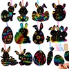Wishstar Easter egg scratch pictures, children's crafts, Easter eggs craft
