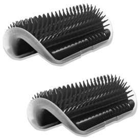 SKY Massage Brush Cat Corner Massager Cat Face Scraper Rubber Type Compact Size Nail Sharpener Board (No Mint)