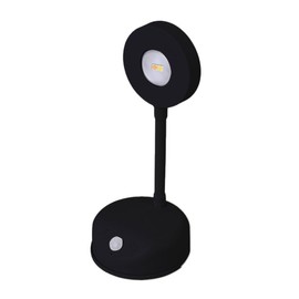 FXPS wireless spotlight powered by battery, rechargeable for illuminating artworks, LED bulb wall light, with motion sensor, adjustable light 360-degree rotation, adhesive decorative lighting. (black)