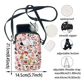 KEYCHIN Lucy TV Show Crossbody Bag Ethel & Lucy Fans Gifts Love Ethel & Lucy Shoulder Bag Lucy Merchandise, Lucy Heart-cb