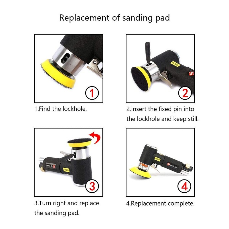 2'' 3'' Mini Da Orbital Air Sander Dual Action Polisher