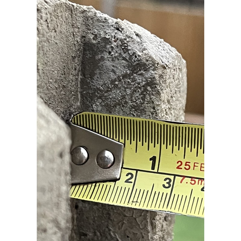 Slimline Concrete Fence Post Bracket - Fits 3.5" Wide Post.