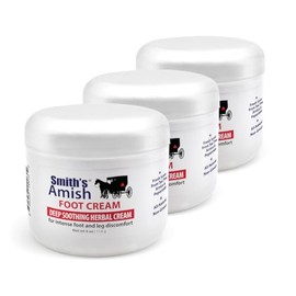 Smith's Amish - Crema para pies (3 unidades) - Hidratante herbario calmante profundo | Para pies y piernas secos, cansados y sensibles, comodidad botá