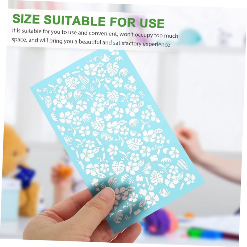 Angoily 3 Sheets Clay Printing Template Screen Reusable Stencil Polymer