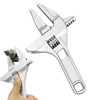 Mini Adjustable Bathroom Wrench for Home Repairs – Compact Silver