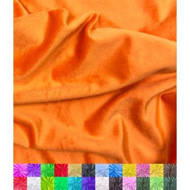 Barcelonetta | Minky Fabric | Plush, Super Soft, Cuddle | Solid Minky | by The Yard | 60" Wide | Baby Blanket, Change Station Cover, Pillow, Scarf, Beanie (Orange, 1 Yard)