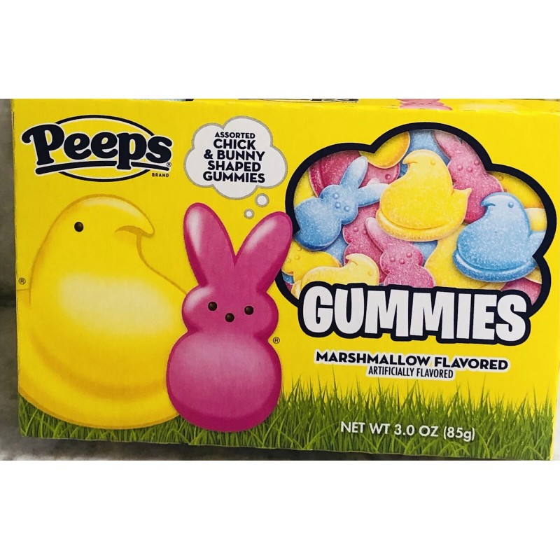 Peeps Mashmallow Gummies 3 oz/85gm-New-Ea