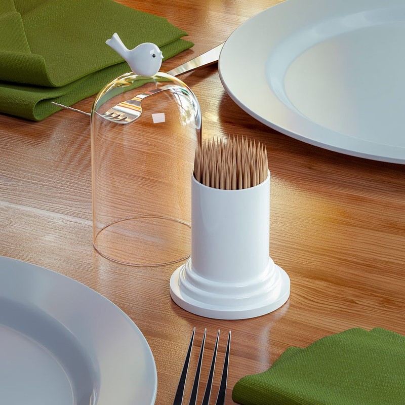 balvi - Birdie Toothpick Container and Cotton Bud Dispenser with