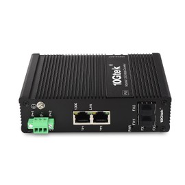 10Gtek 4-Port Industrial DIN-Rail Ethernet Switch DIN Rail, IP40, 2 x Gigabit SFP Slot with 20 km SFP Transceiver, G0202i, DIN-Rail Mount (Power Supply is not Included)