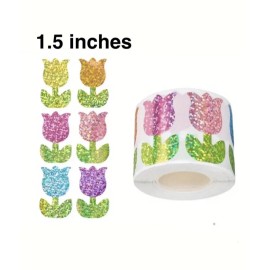 Starbucks 50 Pcs stickers Tulips Flower Holographic Business Packaging Journal Planner