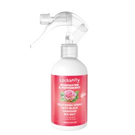 Locsanity Rosewater Peppermint Moisturizing, Tightening, Rolling Spray w/Black Hawaiian Sea Salt Dreadlock Locs