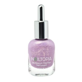 Nailtopia - Plant-Based Chip Free Nail Lacquer - Non Toxic, Bio-Sourced, Long-Lasting, Strengthening Polish - Set The Pace (Light Purple With Gold Reflects) - 0.41oz