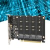 M.2 NVMe SSD to PCIE X16 Adapter Card, 4 Port