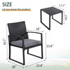 Shintenchi 3 Pieces Outdoor Patio Furniture Set, Modern Wicker Bistro