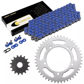 Caltric Blue Drive Chain And Sprocket Kit for Suzuki GSX-R600 2001-2005