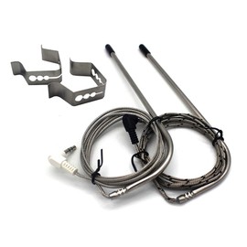 2-Pack Stainless Steel Meat Probe for All Traeger Controllers with Meat Probe Hole, PT1000 High-Temperature BBQ Waterproof Digital Thermostat Probe with Holder Clip